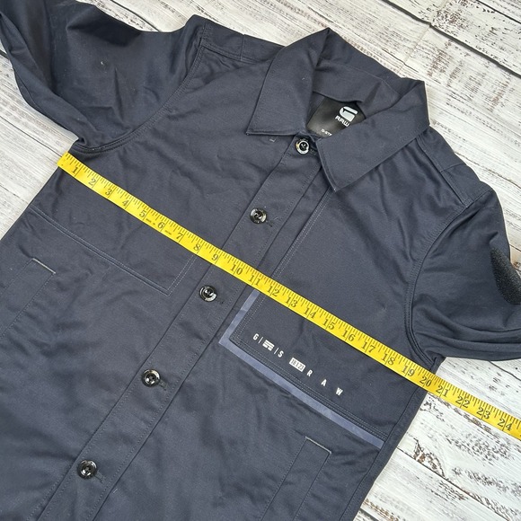 G-STAR RAW NAVAL OVERSHIRT AW MENS SIZE S NAVY BLUE BUTTON UP JACKET CANVAS - Picture 4 of 9